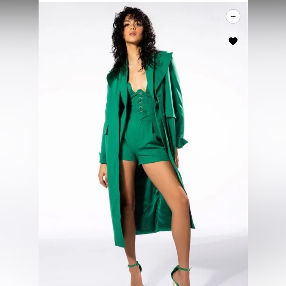 Green trench coat